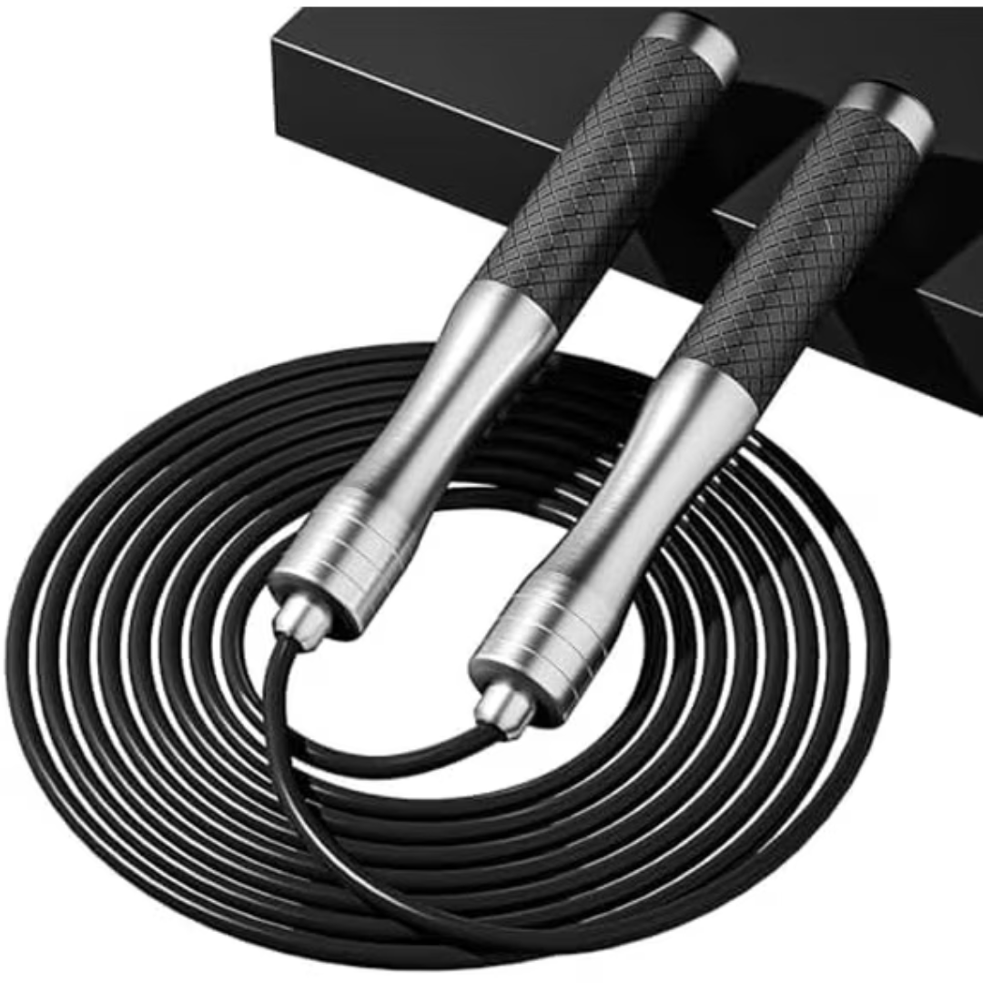 𝐒𝐩𝐞𝐞𝐝 𝐉𝐮𝐦𝐩 𝐑𝐨𝐩𝐞 𝐟𝐨𝐫 𝐅𝐢𝐭𝐧𝐞𝐬𝐬 - Skipping Rope for Women Men Exercise with Adjustable Length Jumping Rope and Alloy & Silicone Handles Suitable for Workout Boxing Home Gym