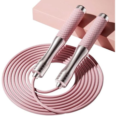 𝐒𝐩𝐞𝐞𝐝 𝐉𝐮𝐦𝐩 𝐑𝐨𝐩𝐞 𝐟𝐨𝐫 𝐅𝐢𝐭𝐧𝐞𝐬𝐬 - Skipping Rope for Women Men Exercise with Adjustable Length Jumping Rope and Alloy & Silicone Handles Suitable for Workout Boxing Home Gym