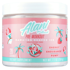 Alani Nu Pre Workout Powder Hawaiian Ice 20 Servings, 200mg Caffeine
