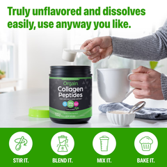 Orgain Hydrolyzed Grass Fed 20g Collagen Peptides Powder, Unflavored, 1lb