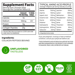 Orgain Hydrolyzed Grass Fed 20g Collagen Peptides Powder, Unflavored, 1lb