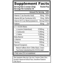 Evlution Nutrition BCAA Energy Amino Acid Pre-Workout Powder - 30 Servings, Rocket Pop
