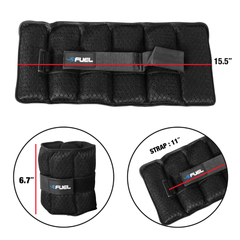 Fuel Pureformance Unisex Adjustable Wrist/Ankle Weights, 5-Pound Pair (10lb Total - 6 Removable Weight Packs)