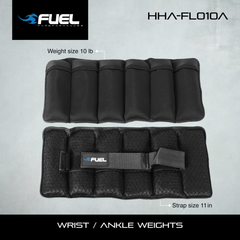 Fuel Pureformance Unisex Adjustable Wrist/Ankle Weights, 5-Pound Pair (10lb Total - 6 Removable Weight Packs)