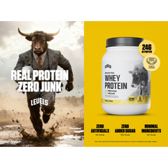 Levels Grass Fed Whey Protein Powder, No Artificials, 24G of Protein, Vanilla Bean, 1.48LB