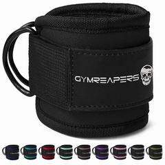 Gymreapers Ankle Strap – Exercise & Fitness Accessory for Cable Machines, Padded Neoprene Ankle Cuff