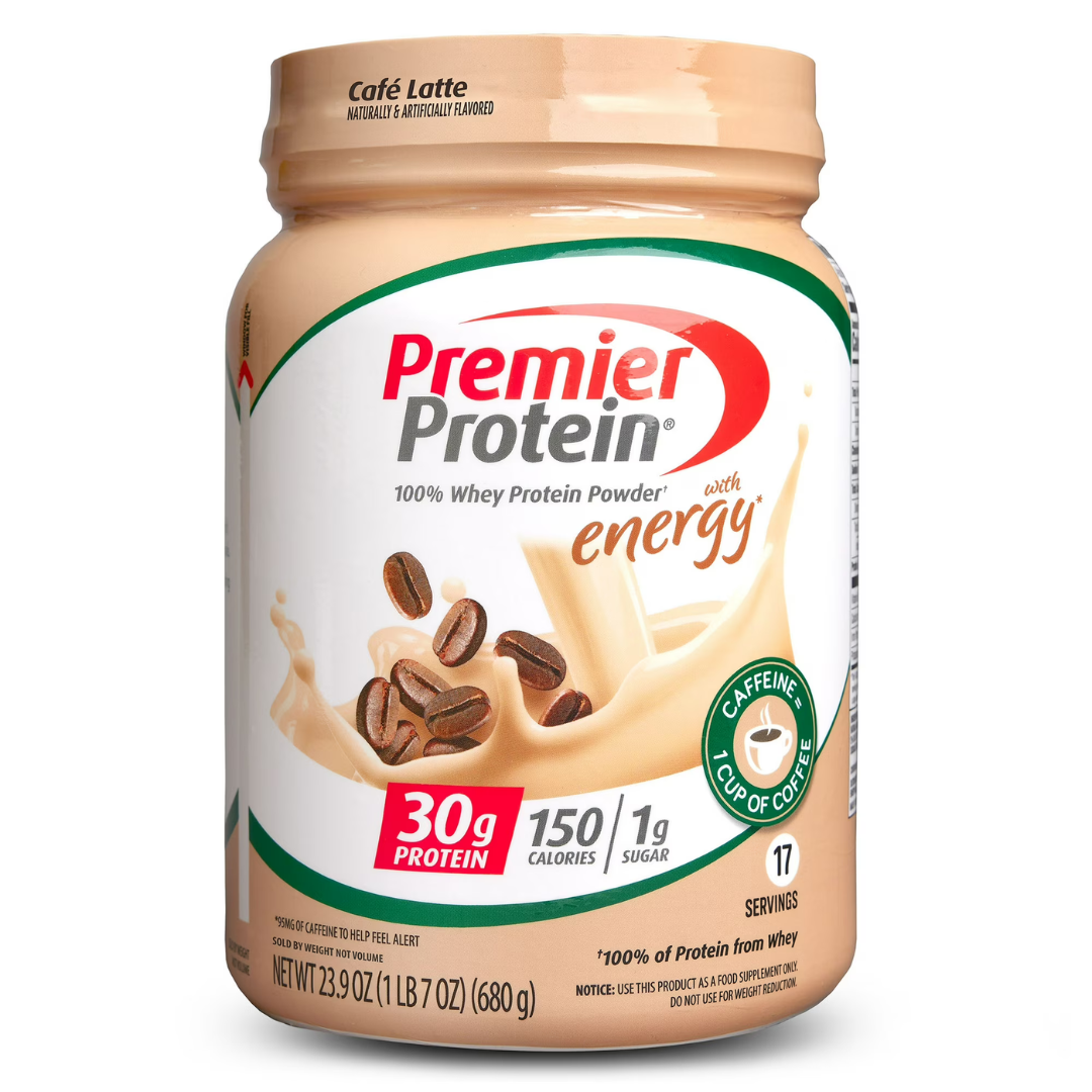 Premier Protein 100% Whey Protein Powder, Café Latte, 30g Protein