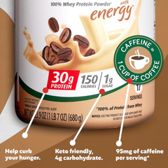 Premier Protein 100% Whey Protein Powder, Café Latte, 30g Protein
