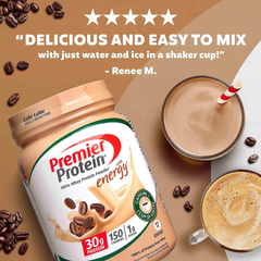Premier Protein 100% Whey Protein Powder, Café Latte, 30g Protein