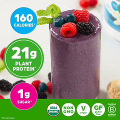 Orgain Organic Vegan 21g Protein + 50 Superfoods Powder, Plant Based Shake Drink, Vanilla Bean 1.12lb