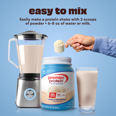 Premier Protein 100% Whey Protein Powder, Vanilla Milkshake, 30g Protein, 23.3 oz, 1.7 lb